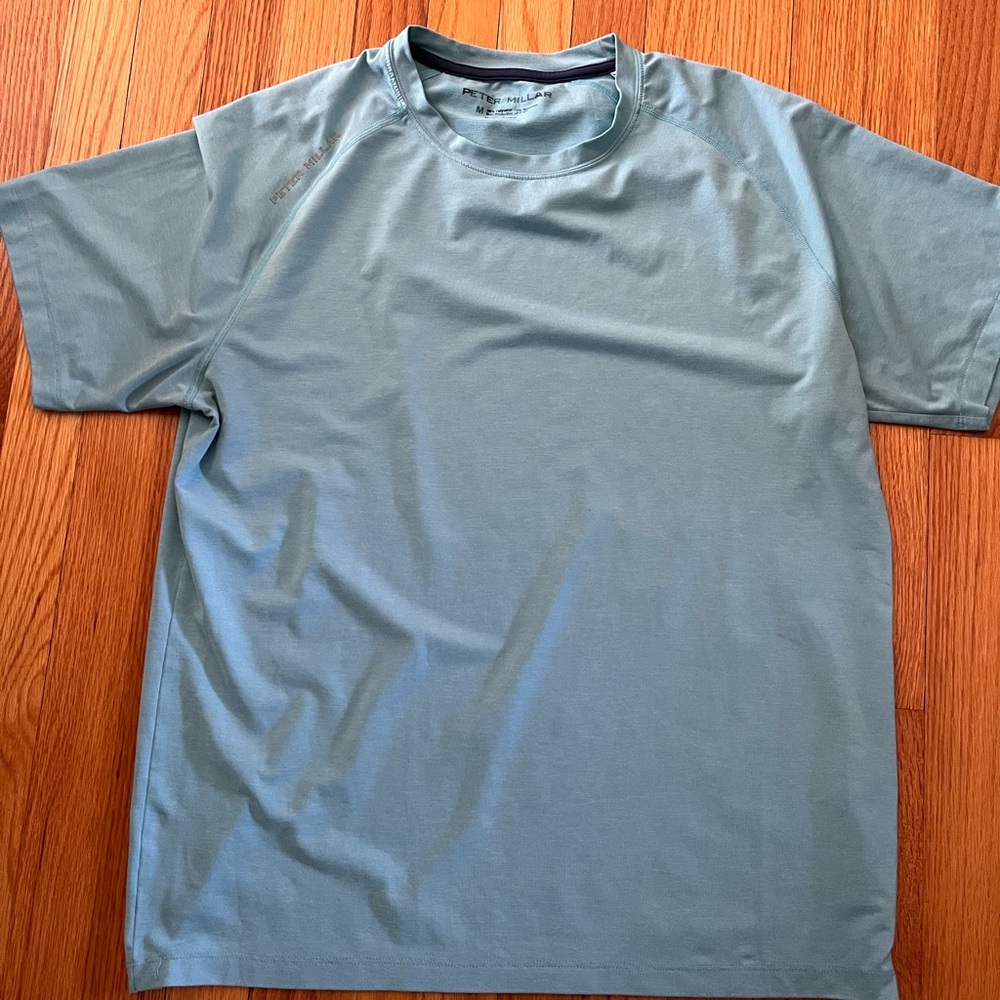 Peter Millar Aurora Performance Short-Sleeve T-Shirt - Light Blue Men’s Medium
